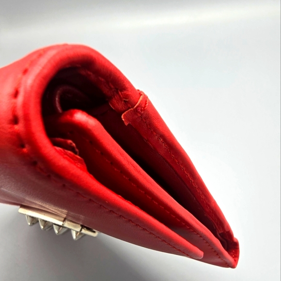 ✨️RARE✨️ CHRITIAN LOUBOUTIN Lambskin Trifold Wallet Clutch - Picture 6 of 14
